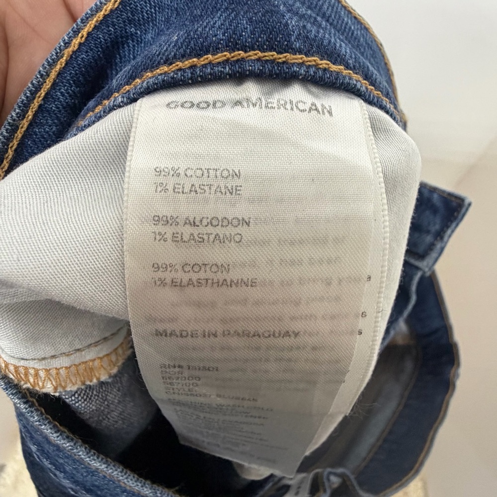 Good American Good 90s Distressed Cut Off Style Shorts Womans 14/32 NWT - Picture 14 of 16